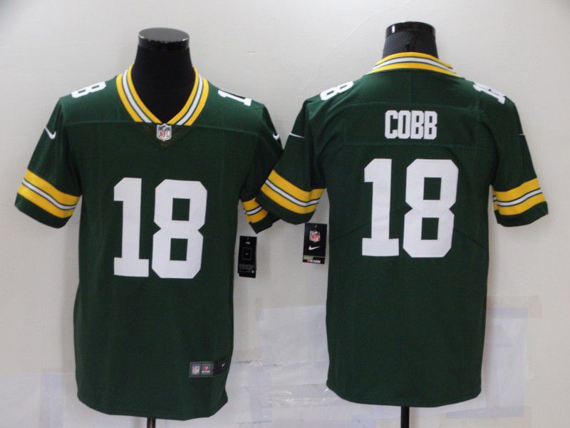 Men Green Bay Packers 18 Cobb Green Vapor Untouchable Limited Player 2021 Nike NFL Jersey
